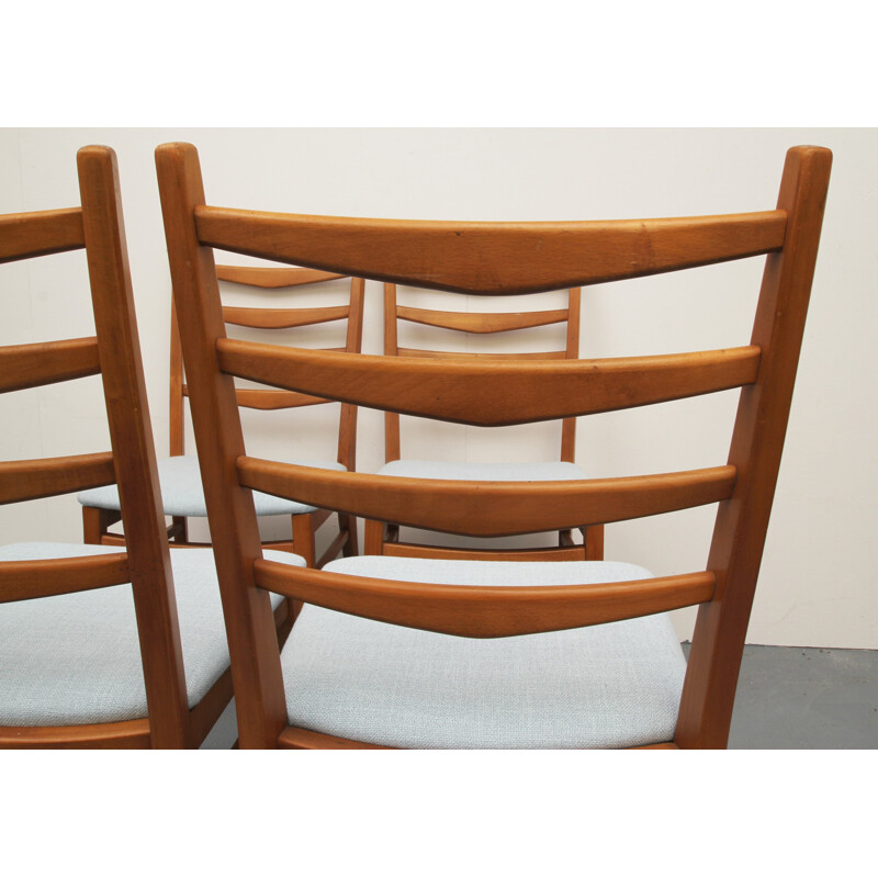 Set of 4 dining chairs in beechwood - 1950s