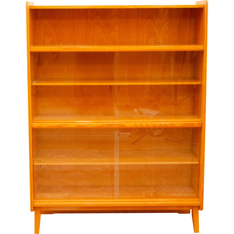 Vintage walnut and beech bookcase by František Jirák for Jitona, Czechoslovakia 1960