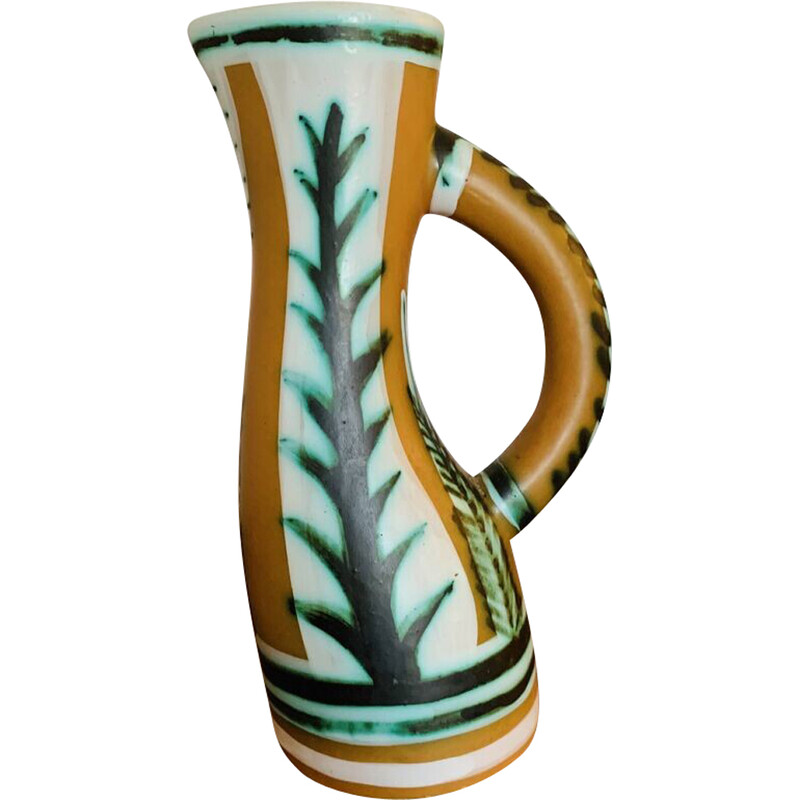 Vintage Kéraluc earthenware pitcher by Pierre Toulhoat