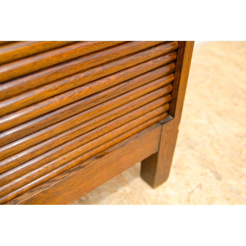 Vintage blind cabinet in beech wood and plywood, Czechoslovakia 1930