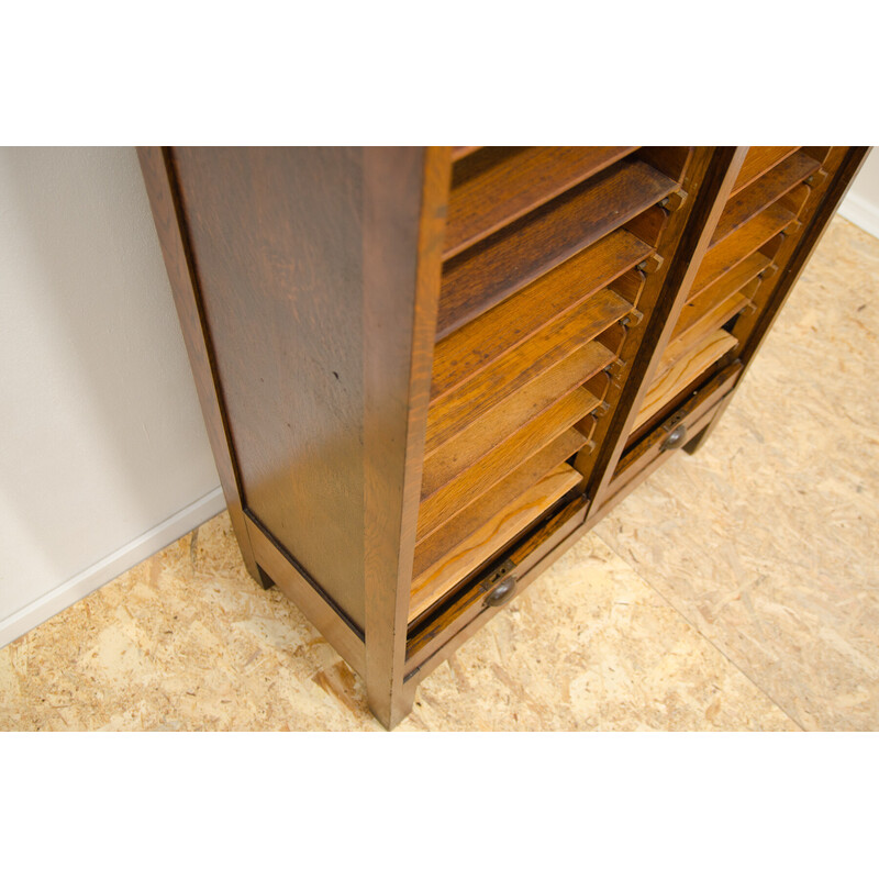 Vintage blind cabinet in beech wood and plywood, Czechoslovakia 1930