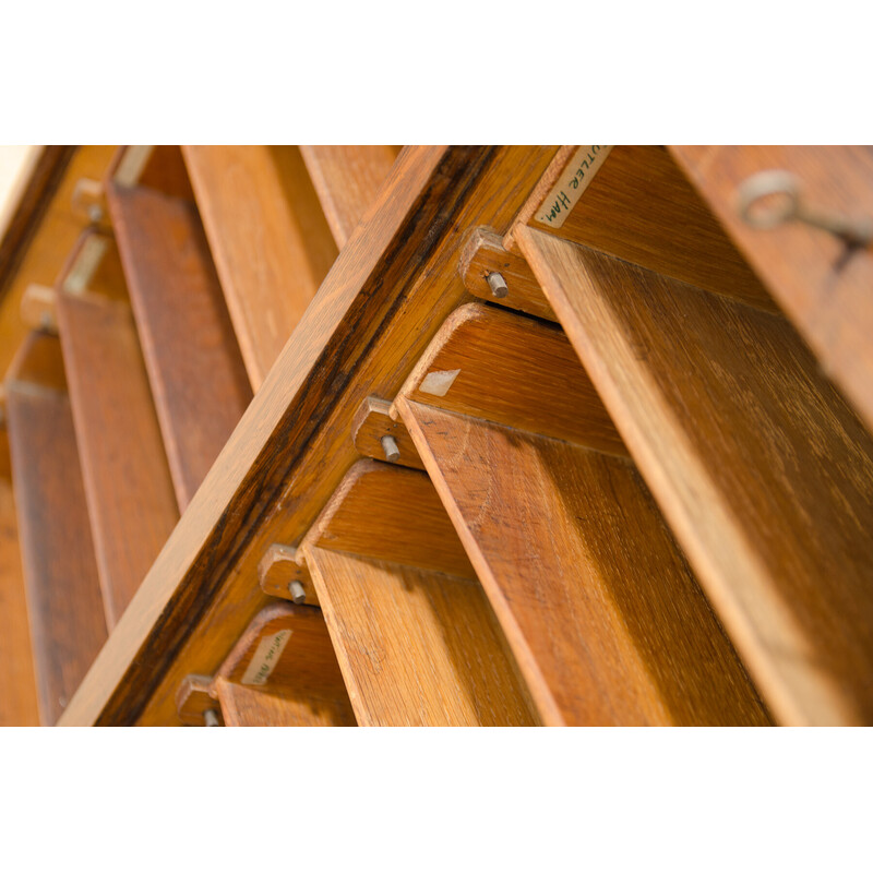 Armoire à stores vintage en bois de hêtre et contreplaqué, Tchécoslovaquie 1930