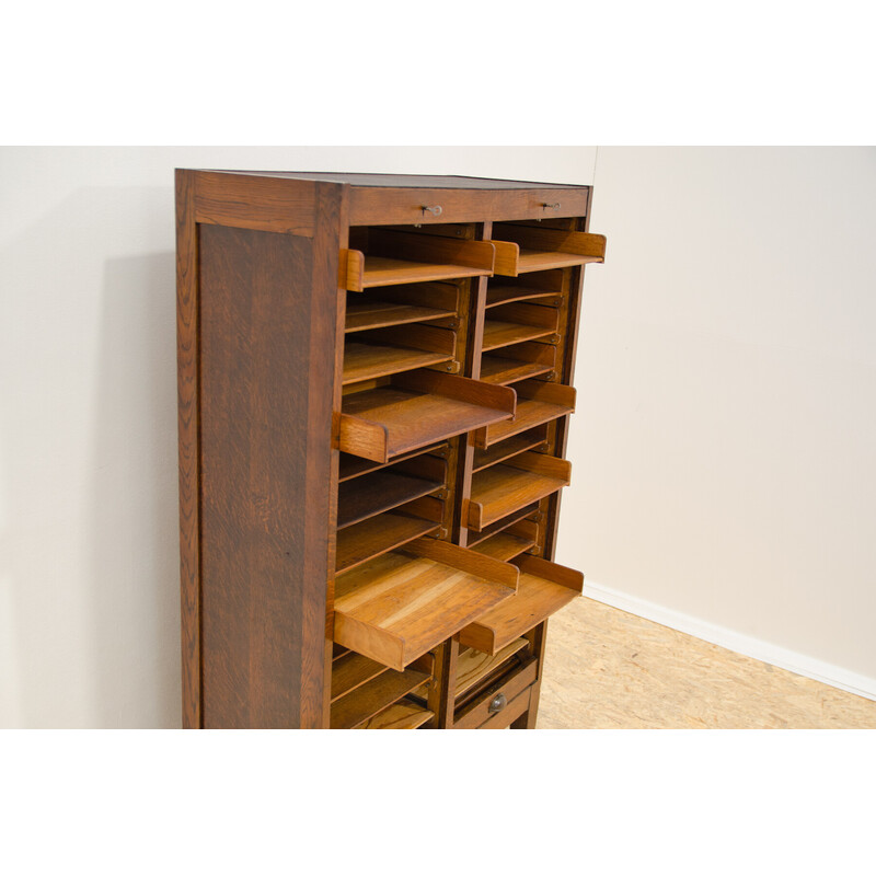 Vintage blind cabinet in beech wood and plywood, Czechoslovakia 1930