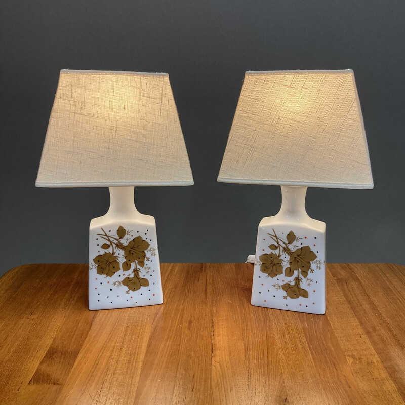 Pair of vintage ceramic lamps, 1950