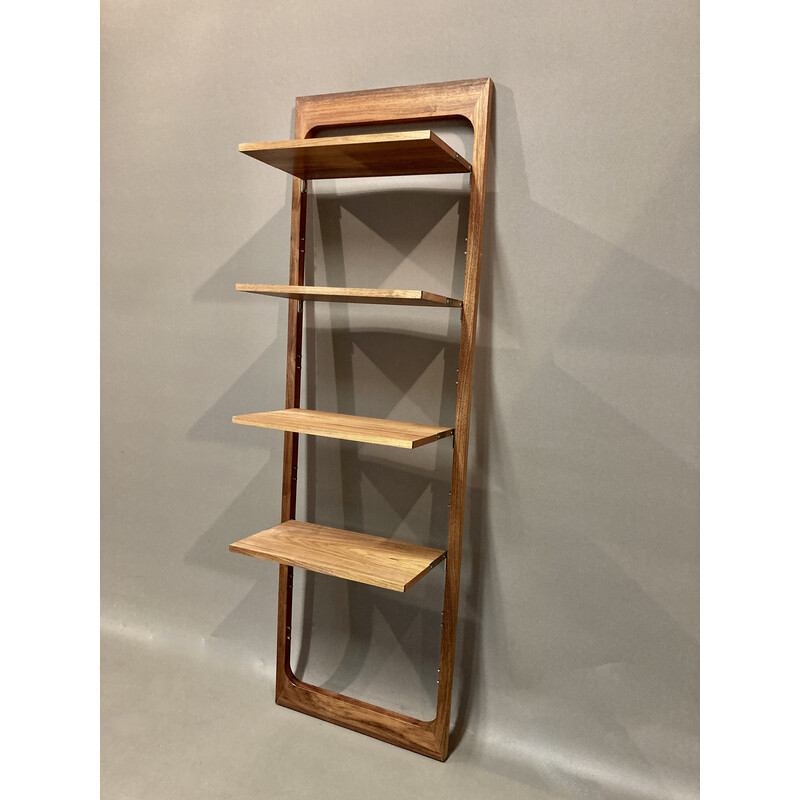 Set of 3 vintage modular teak shelves, 1960