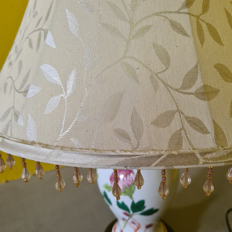 Vintage porcelain table lamp for Art de Rodez, France 1980