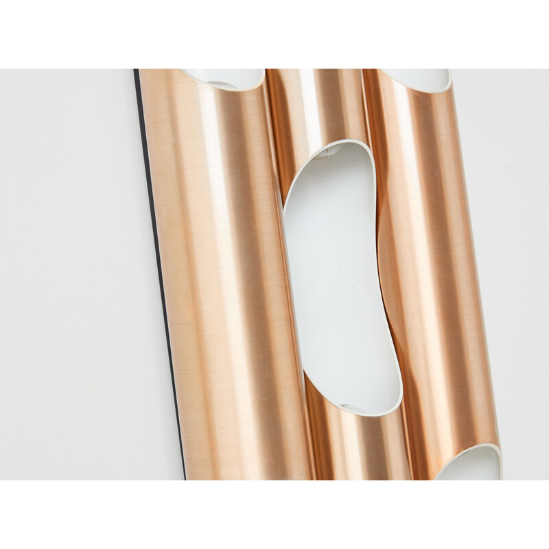 Set of 4 vintage Fuga wall lamp in aluminum and copper by Maija Liisa Komulainen for Raak, 1960