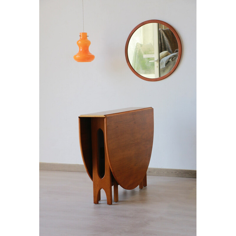 Vintage teak and oak drop leaf table by Bendt Winge for Kleppes Mobelfabrikk, Norway 1960