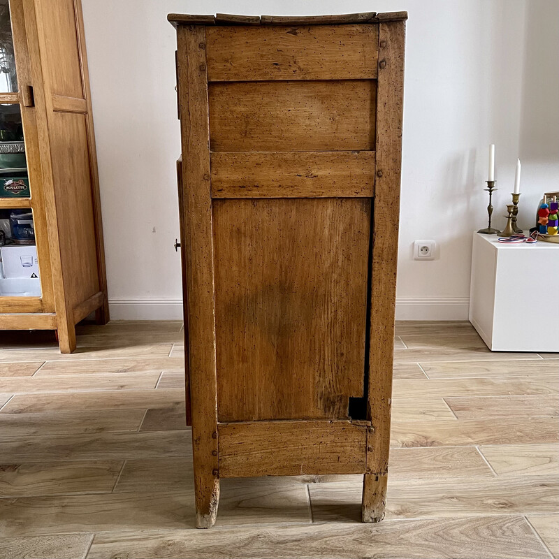 Vintage solid wood and brass sideboard, France