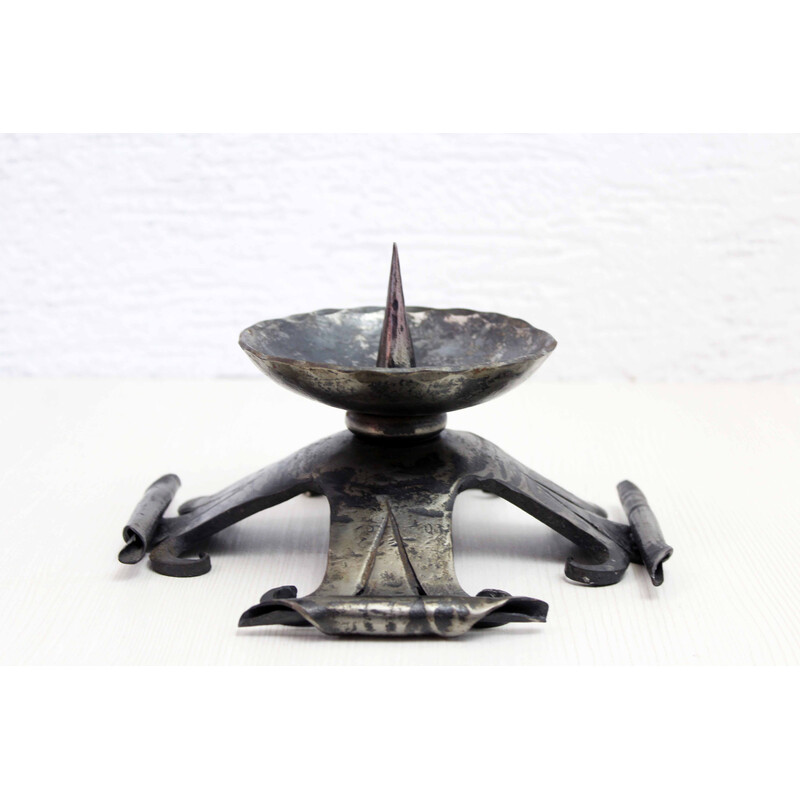 Vintage wrought iron candlestick, 1960