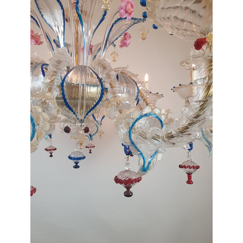 Vintage Murano glass chandelier, Italy