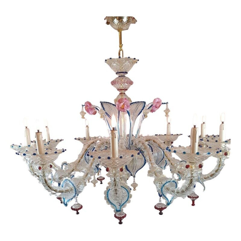 Vintage Murano glass chandelier, Italy