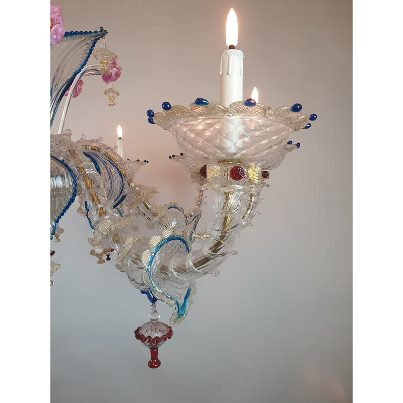 Lustre vintage en verre de Murano, Italie