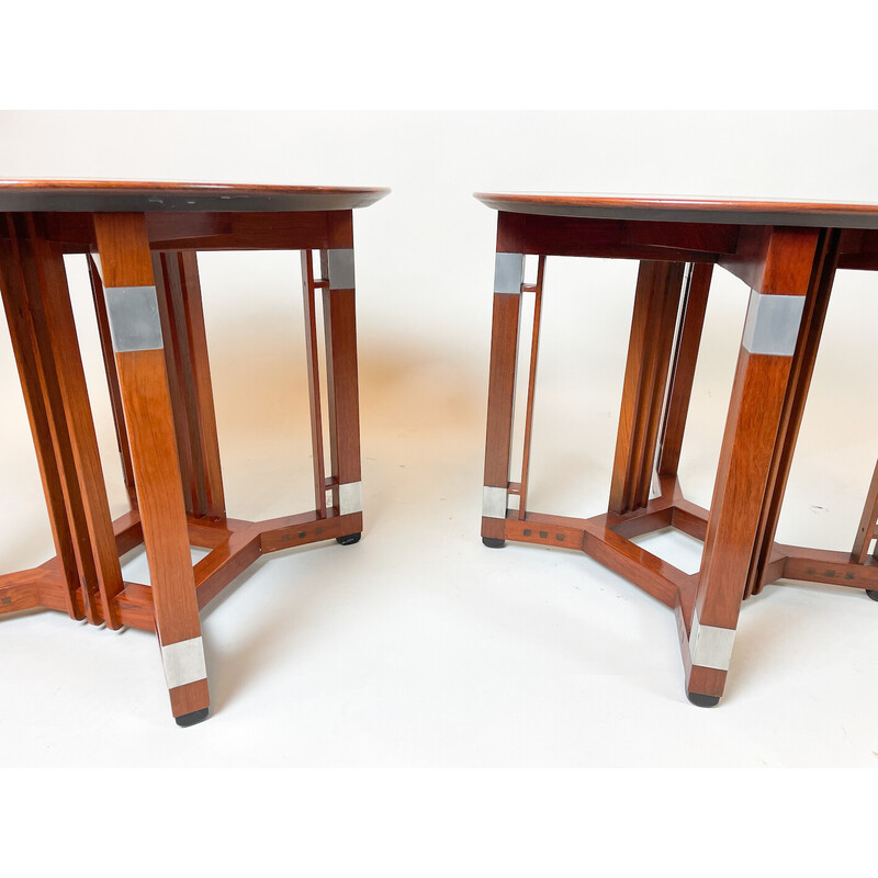 Pair of vintage Decoforma round side tables for Schuitema, 1980