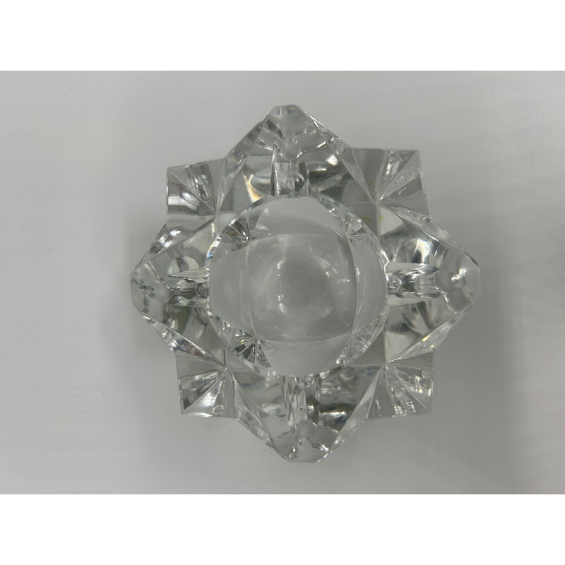 Cinzeiro vintage em cristal em forma de estrela, 1970