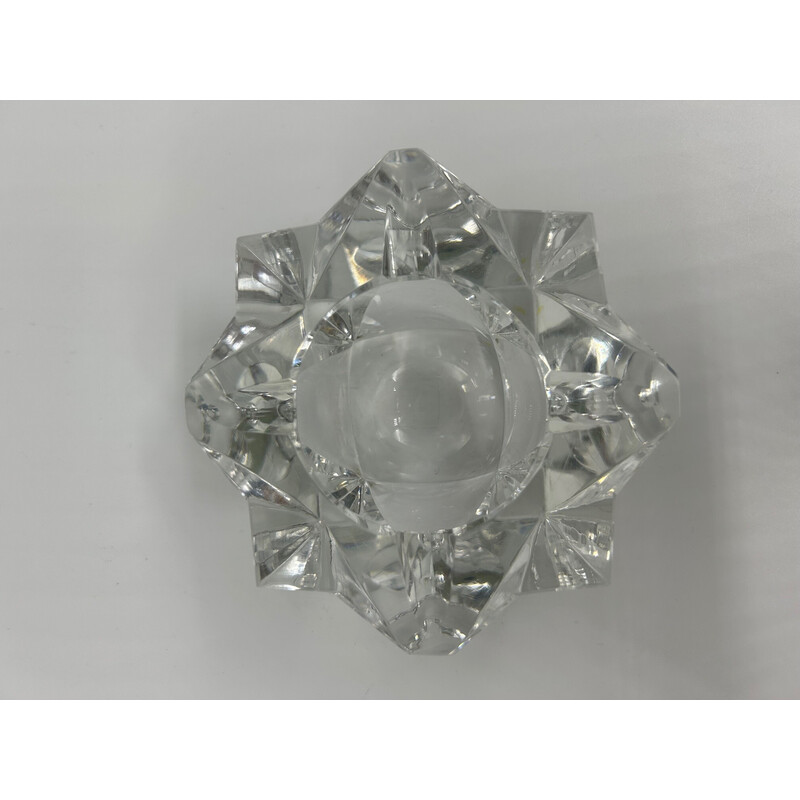 Vintage star-shaped crystal ashtray, 1970