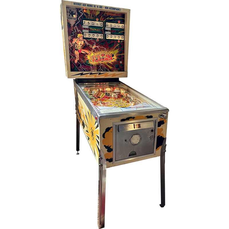 Vintage Vulcan pinball machine for Gottlieb and Co., Chicago 1977