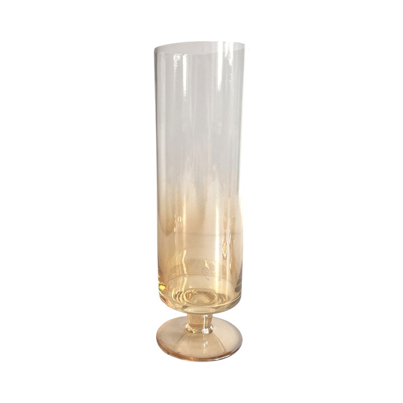 Set di 4 bicchieri da champagne vintage in vetro opalino fumé per Schott Zwiesel Glass, Germania 1980