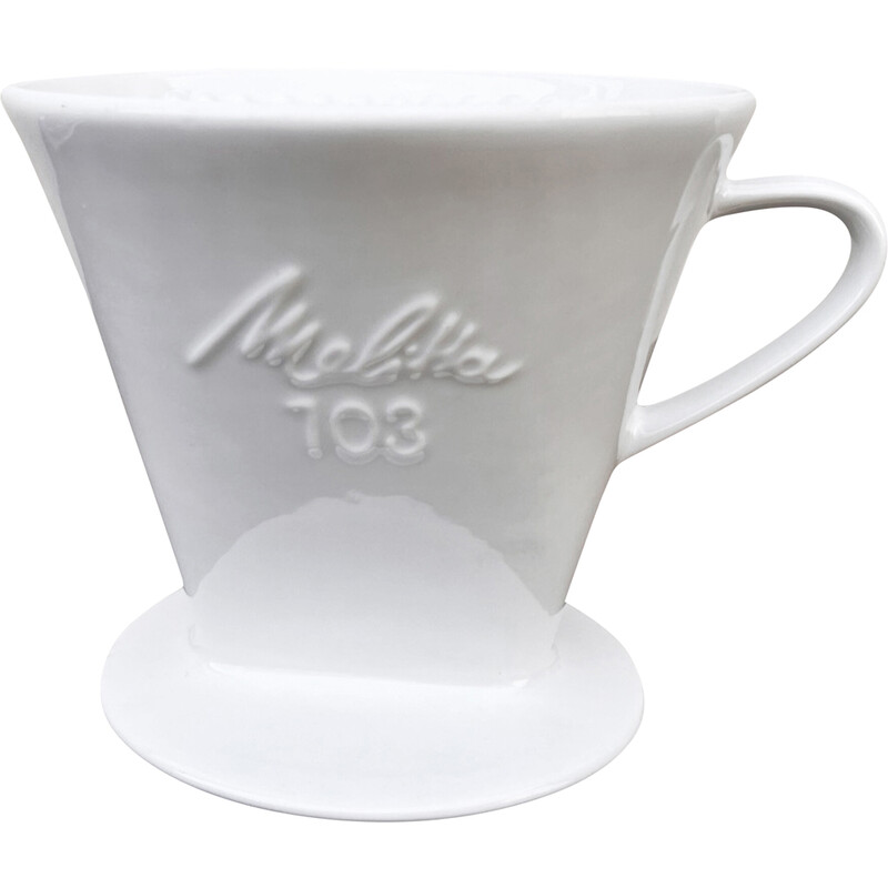 Filtro de goteo de porcelana vintage "Melitta 103" de Melitta Bentz, Alemania 1970