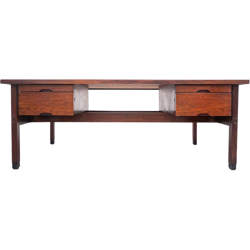 Vintage wooden desk by Sergio Rodrigues, Brazil 1960