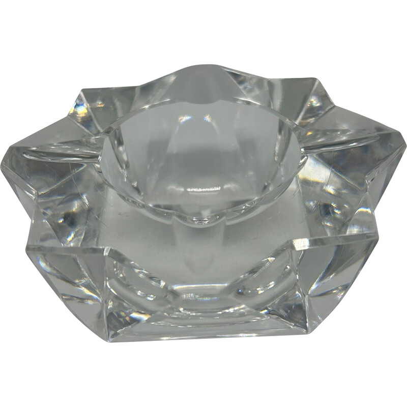 Vintage star-shaped crystal ashtray, 1970