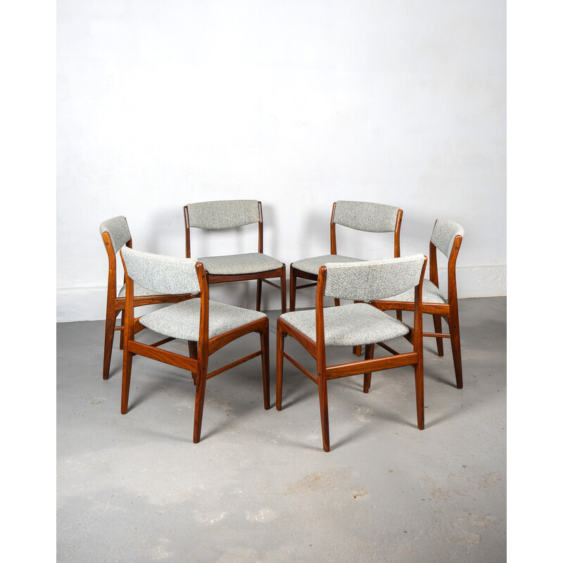 Set of 6 vintage dining chairs in rosewood wood for Thorsø Møbelfabrik, Denmark 1970