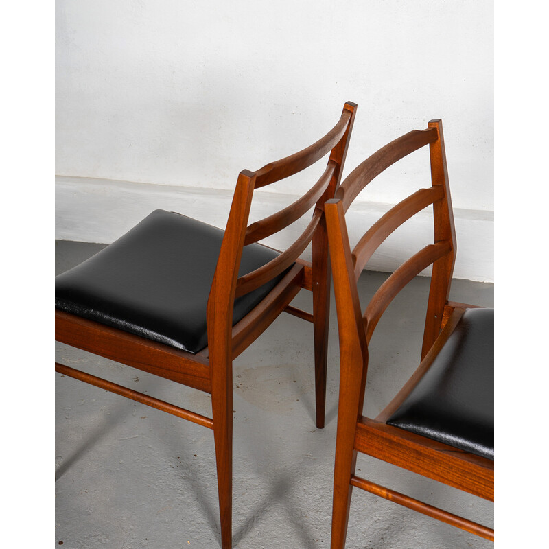 Pair of vintage dining chairs in solid teak wood by Tom Robertson for A.h. Mcintosh and Co., Scotland 1970