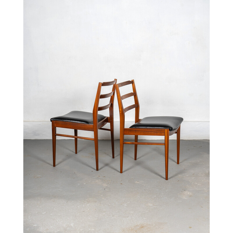 Pair of vintage dining chairs in solid teak wood by Tom Robertson for A.h. Mcintosh and Co., Scotland 1970
