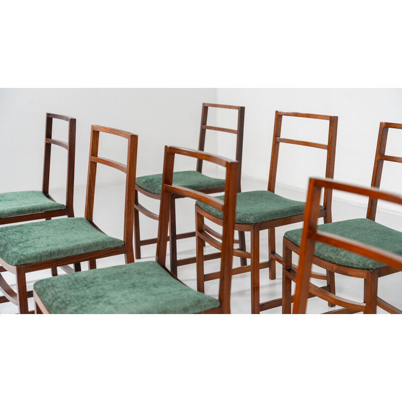 Juego de 8 sillas de comedor vintage de Renato Venturi para Mim, 1950