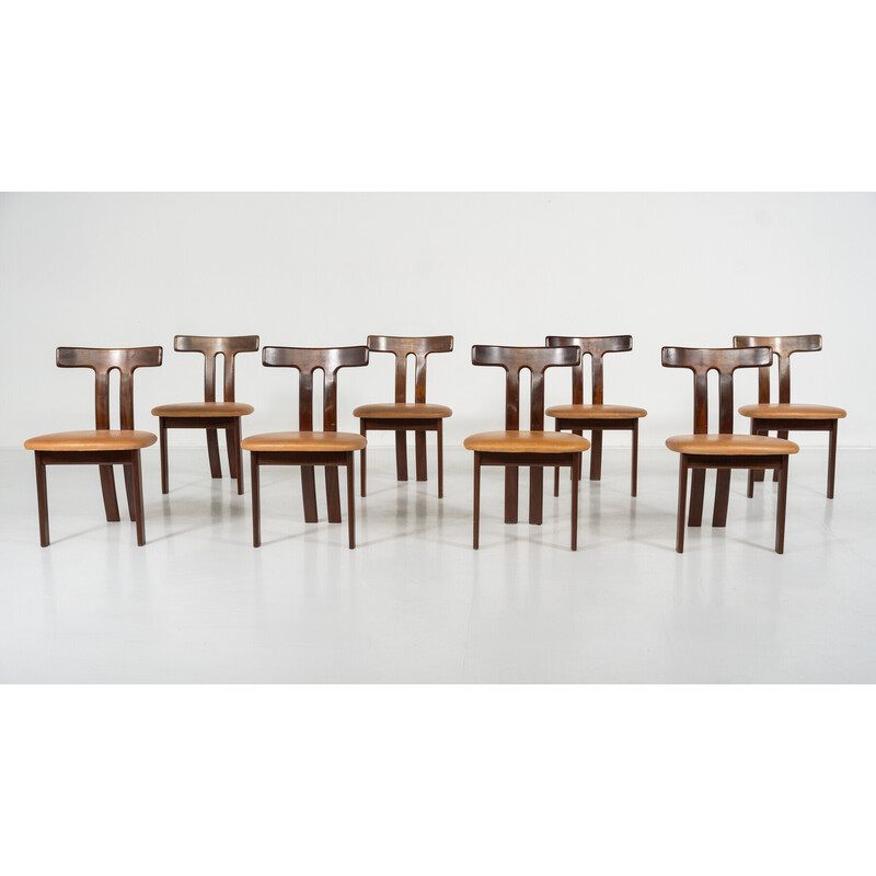 Conjunto de 8 cadeiras "T" vintage, 1960