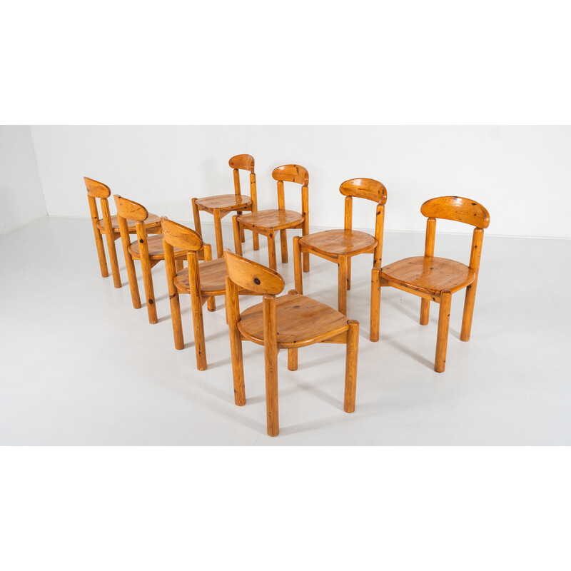Ensemble de 8 chaises vintage Pitchpin par Rainer Daumiller, 1970