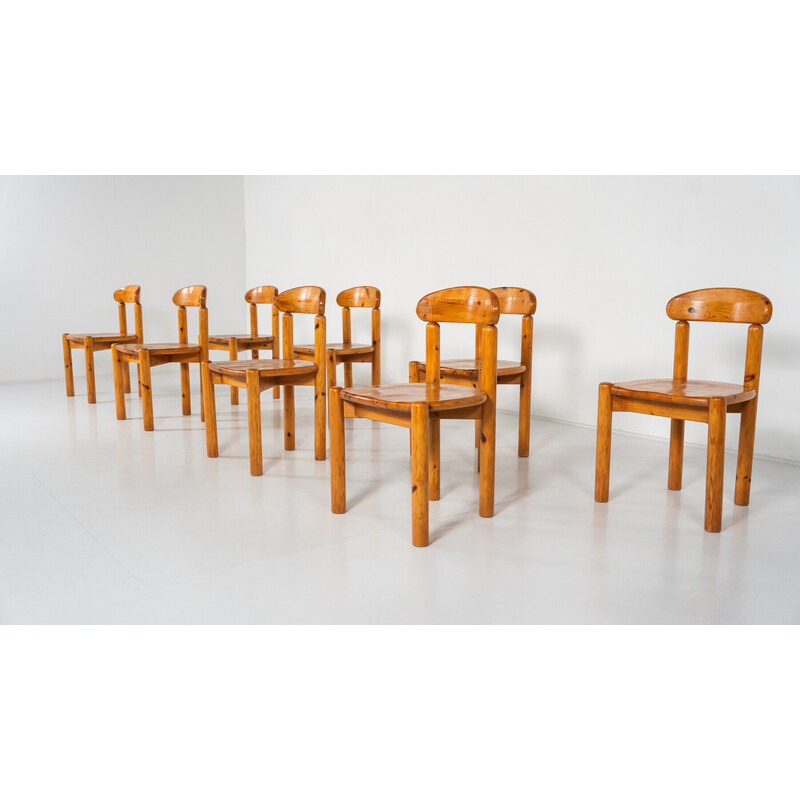 Set of 8 vintage Pitchpin chairs by Rainer Daumiller, 1970