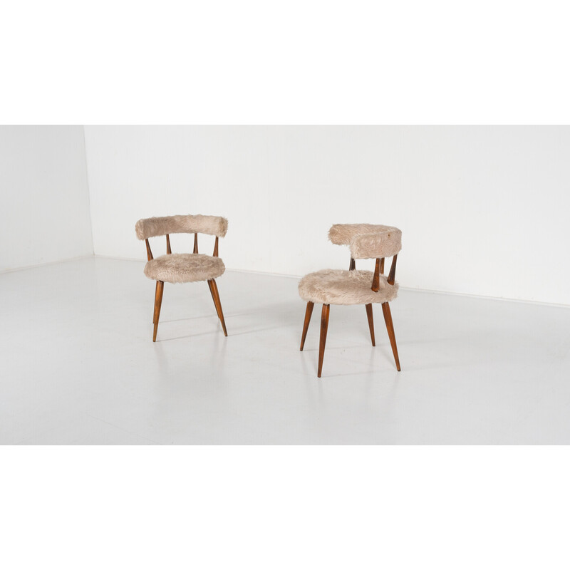 Pair of vintage cocktail chairs, 1950