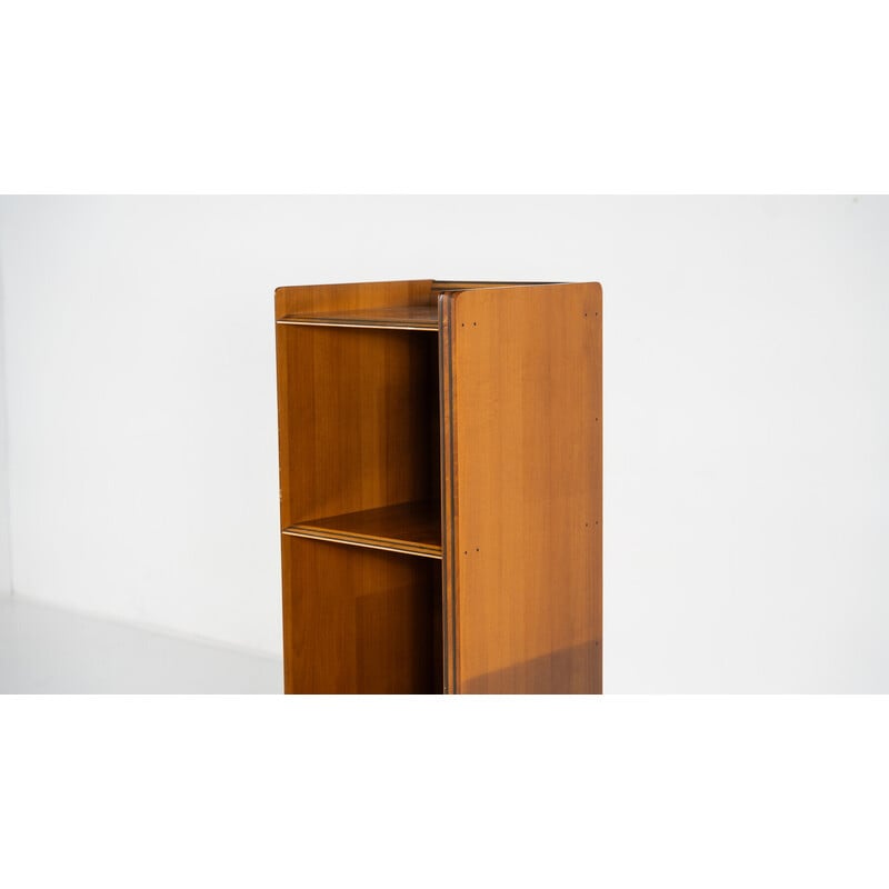 Vintage Artona shelf in wood and leather by Afra and Tobia Scarpa for Maxalto, 1970