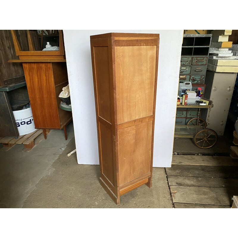 Vintage oak and oak veneer storage unit, 1950