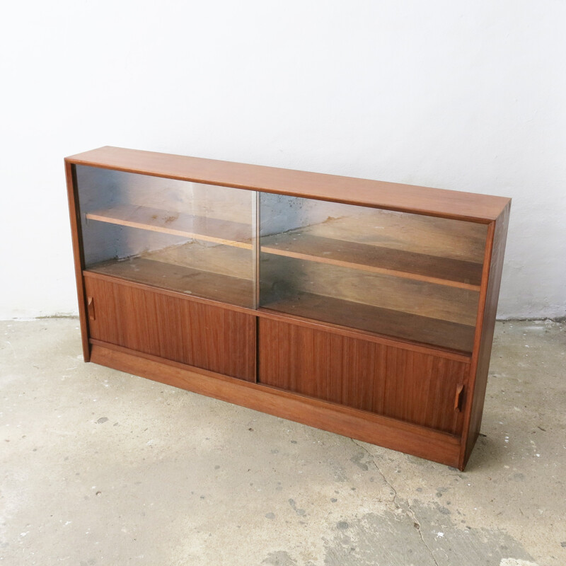 Bookcase in Teak and Glass by Herbert Gibbs - 1960s