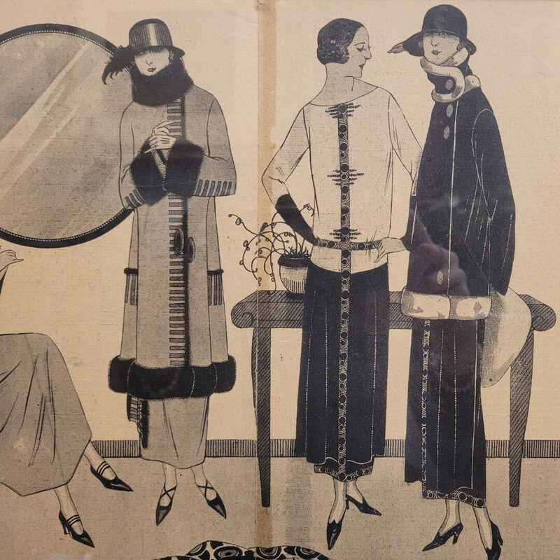 Dipinto d'epoca "Anni ruggenti", Francia 1920