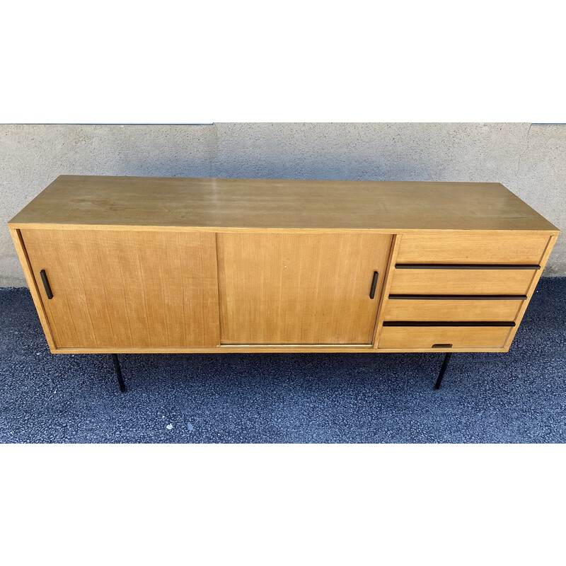 Vintage sideboard in blond wood by Gérad Guermonprez for Magnani, 1950