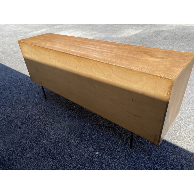 Vintage sideboard in blond wood by Gérad Guermonprez for Magnani, 1950