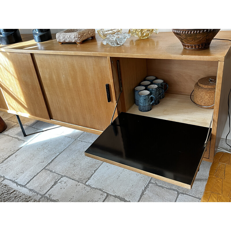 Vintage sideboard in blond wood by Gérad Guermonprez for Magnani, 1950