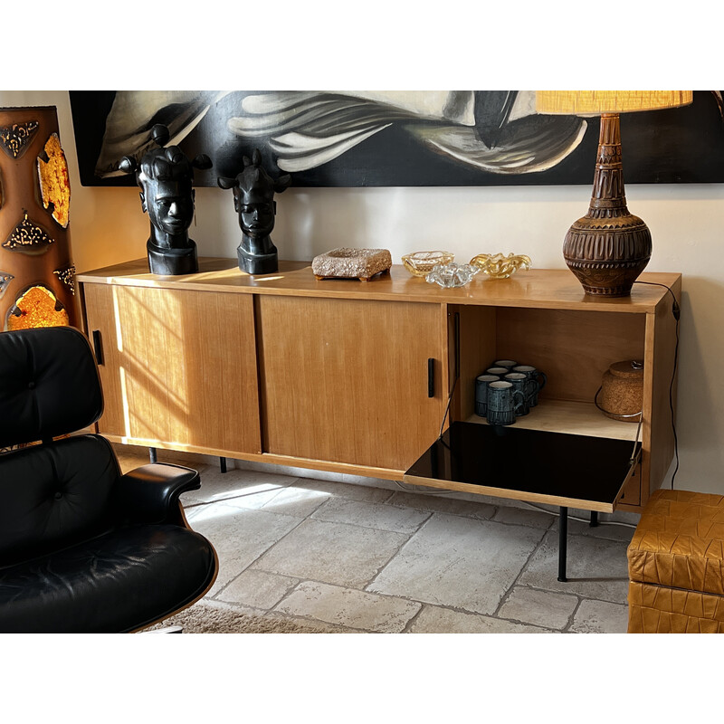 Vintage sideboard in blond wood by Gérad Guermonprez for Magnani, 1950