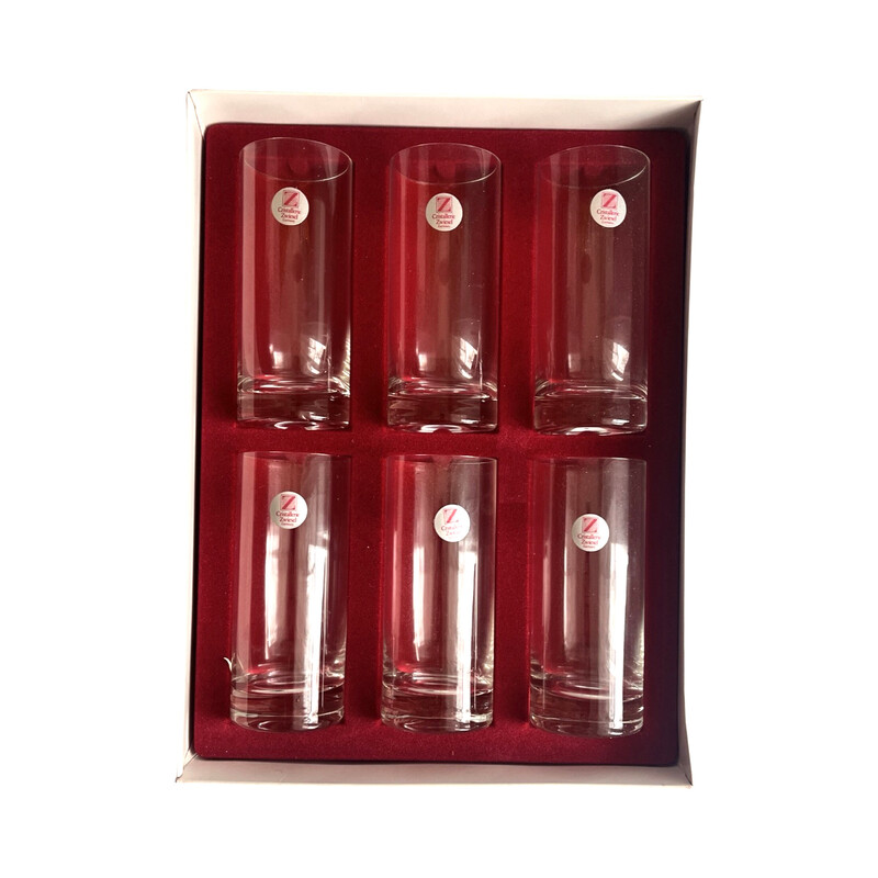 Conjunto de 6 copos de cristal vintage para Cristallerie Zwiesel, Alemanha 1980