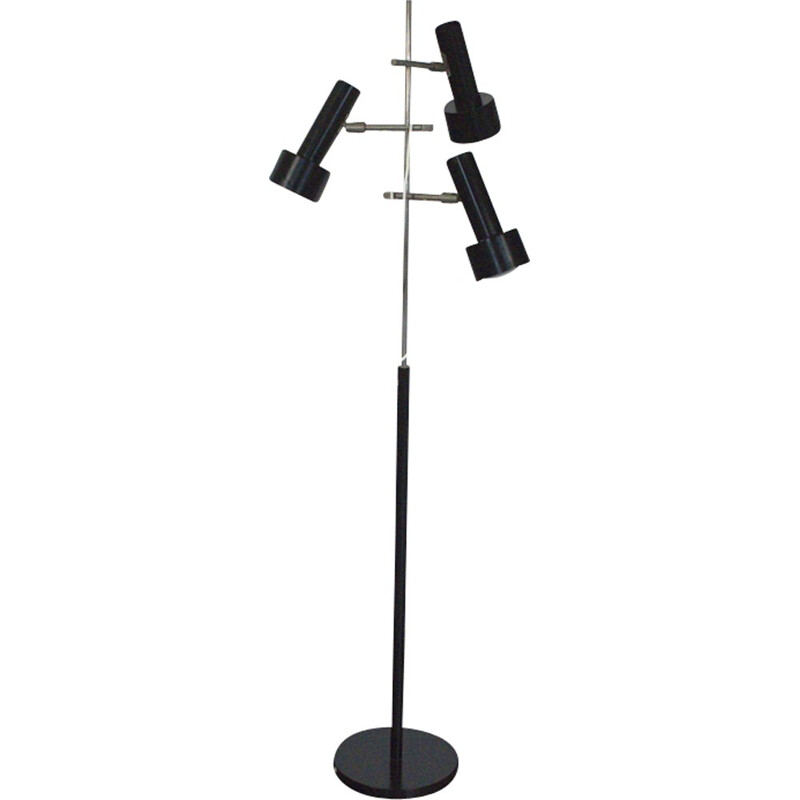 Floor lamp with 3 individually switchable and anodized spots - 1960s