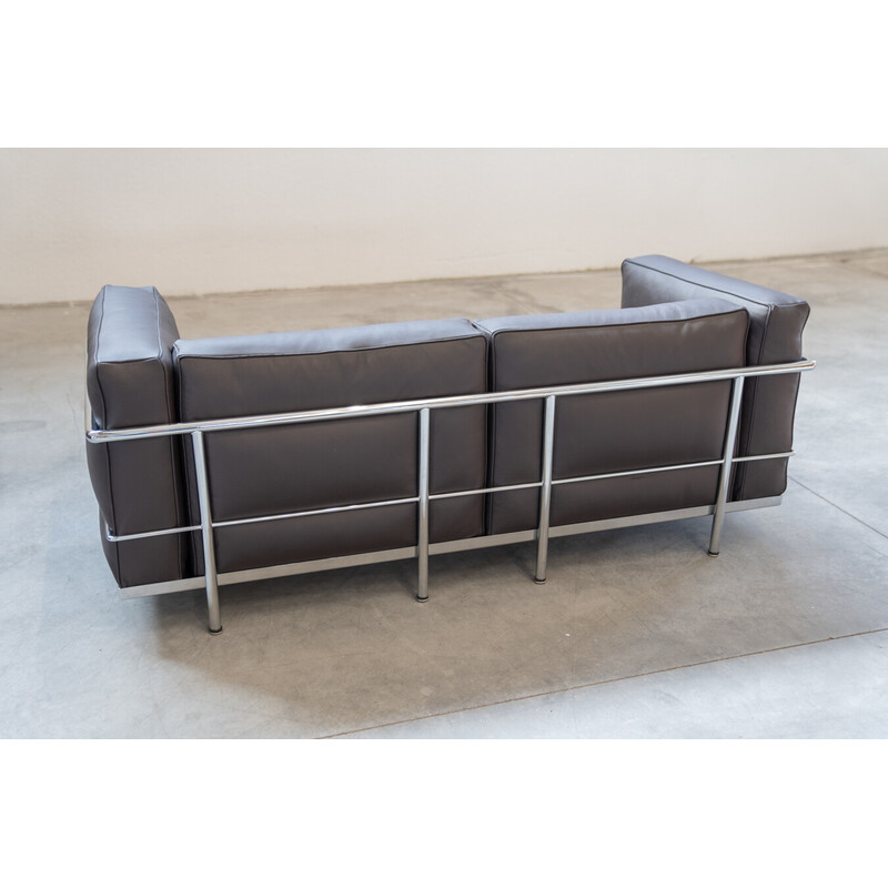 Divano 2 posti  LC3 by Le Corbusier, Pierre Jenneret e Charlotte Perriand, per Cassina, 1990