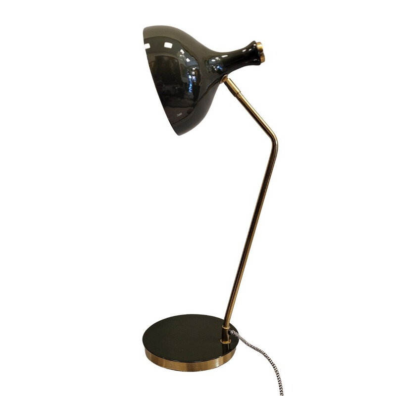 Vintage Olive Modell Eisen Tischlampe