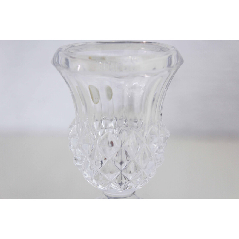 Vintage crystal candlestick for Cristal d'Arques, 1960