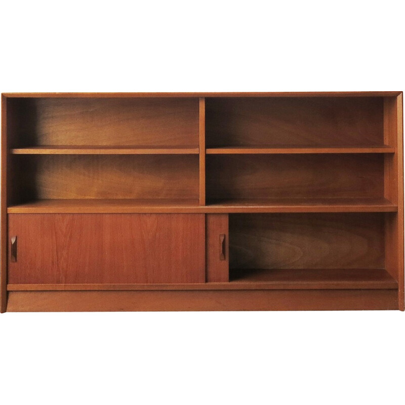 Mid century bookcase in Teak and Glass by Herbert Gibbs - 1960s
