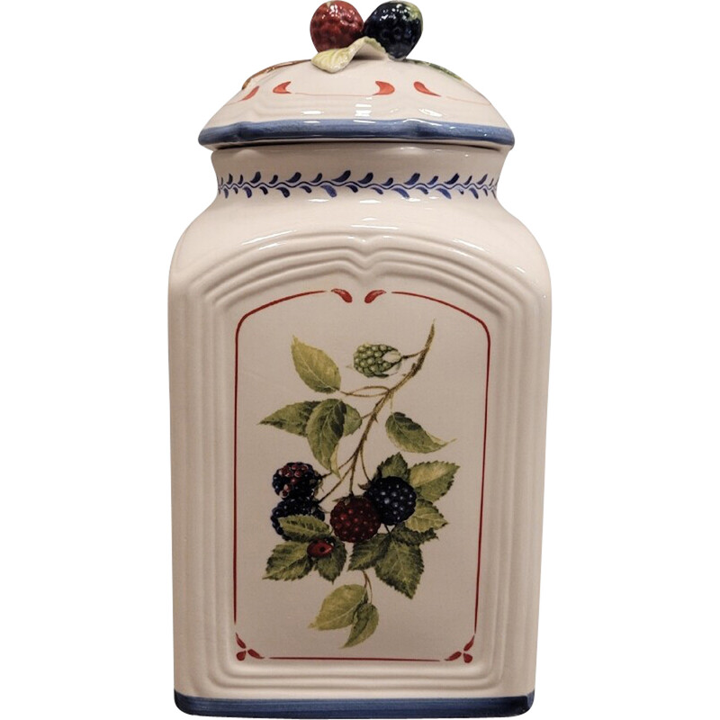 Pote de porcelana "Cottage Charm" vintage hermeticamente fechado para Villeroy & Boch, Alemanha