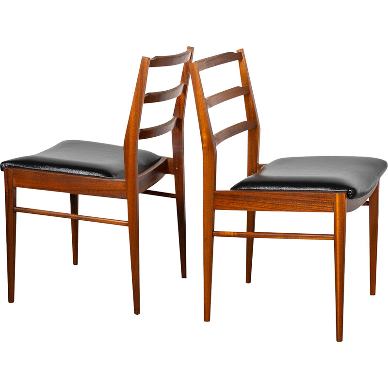 Pair of vintage dining chairs in solid teak wood by Tom Robertson for A.h. Mcintosh and Co., Scotland 1970