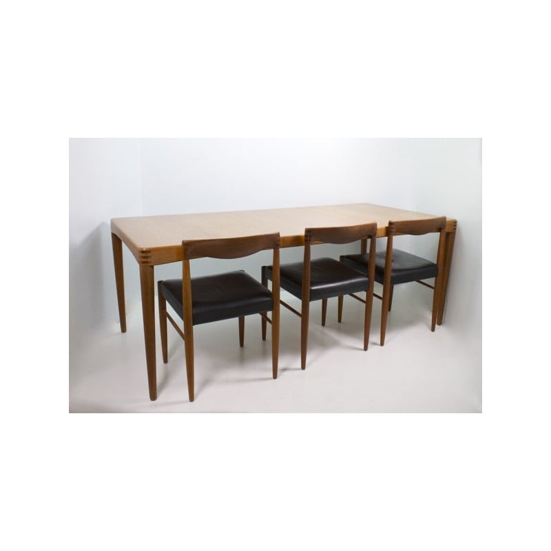 Vintage teak and rosewood dining set by H.W. Klein for Bramin, Denmark 1960